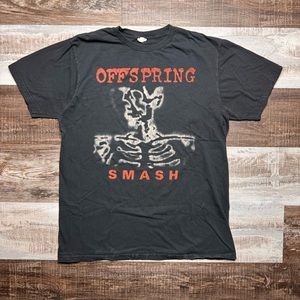 Vintage 90s XL Offspring Smash Black Shirt Album Cover Bay Island Tag Band Tee